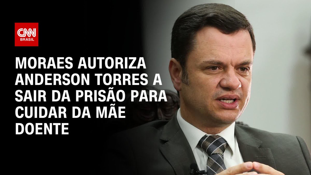 O ministro do Supremo Tribunal Federal (STF), Alexandre de Moraes, autorizou que o ex-ministro da Justiça, Anderson Torres, saia de casa no período noturno para cuidar da mãe diagnosticada com câncer. #CNNBrasil