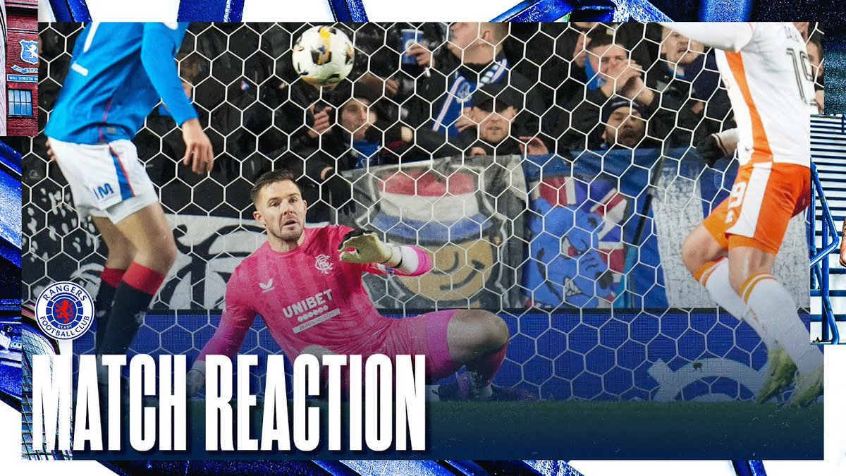 🎙️ Jack Butland spoke to RangersTV following this evening's match at Ibrox.