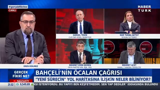 "Yeni Sürecin" yol haritasına ilişkin neler biliniyor? "Vakit Tamam" mı? DEVA Partisi Genel Başkan Yardımcısı Mehmet Emin Ekmen #GerçekFikriNe'de anlattı.