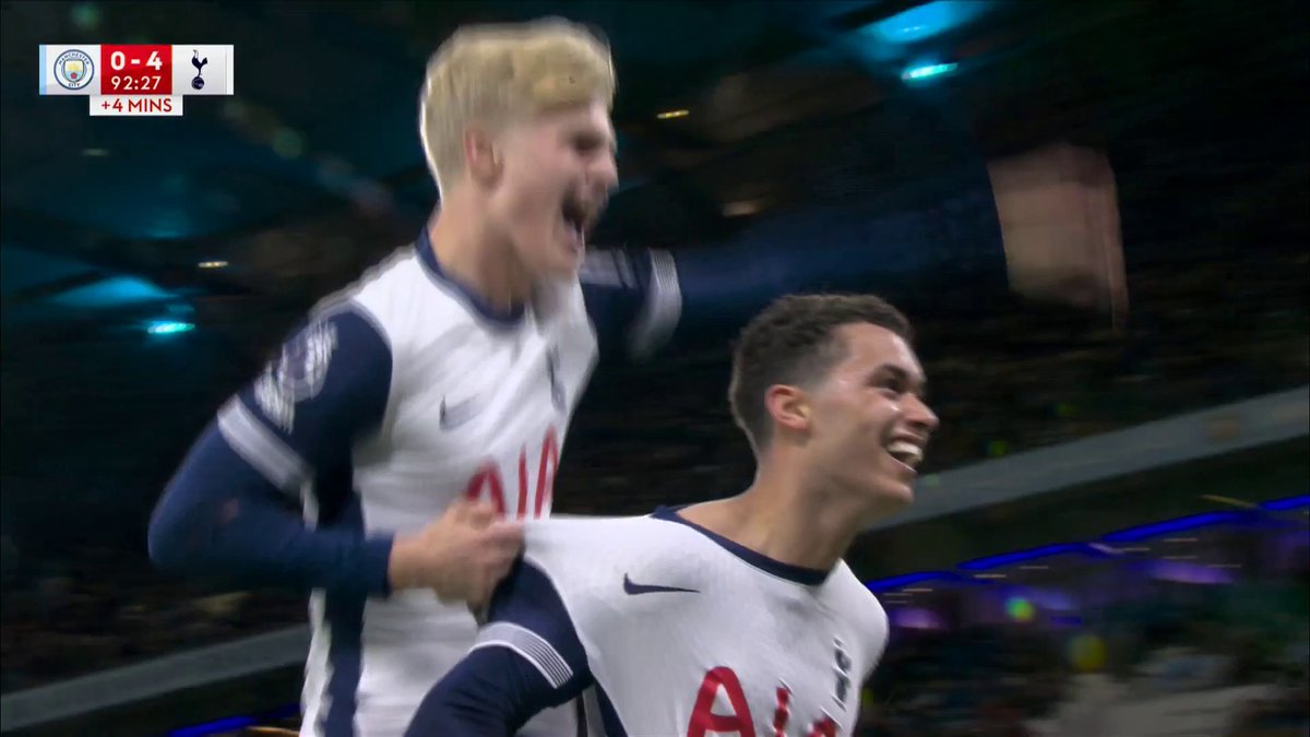 Spurs have their FOURTH 😳 Timo Werner pounces on a loose Jack Grealish pass and finds Brennan Johnson to complete a DEMOLITION of the champions!