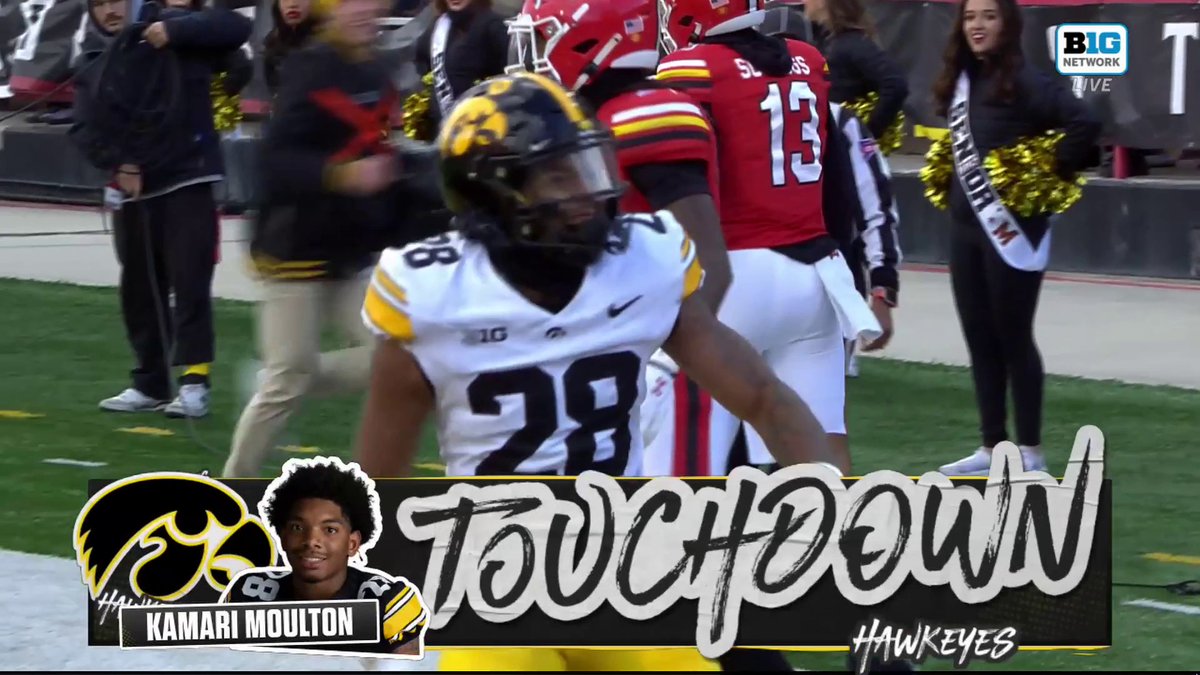 Come for the TD, stay for the celebration 😎 Kamari Hulk Moulton x #Hawkeyes