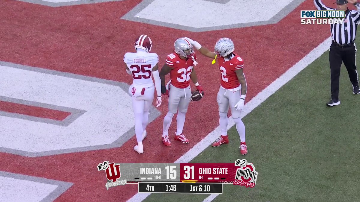 Henderson slides just before the goal line! Ohio State Football will seal this win 💪