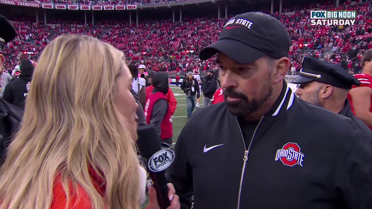 "We said leave no doubt... We wanted to finish it the right way and make sure that everybody knows that this is The Ohio State Buckeyes." Jenny Taft speaks with Ohio State Football's Ryan Day after a dominant win over Indiana ⬇️