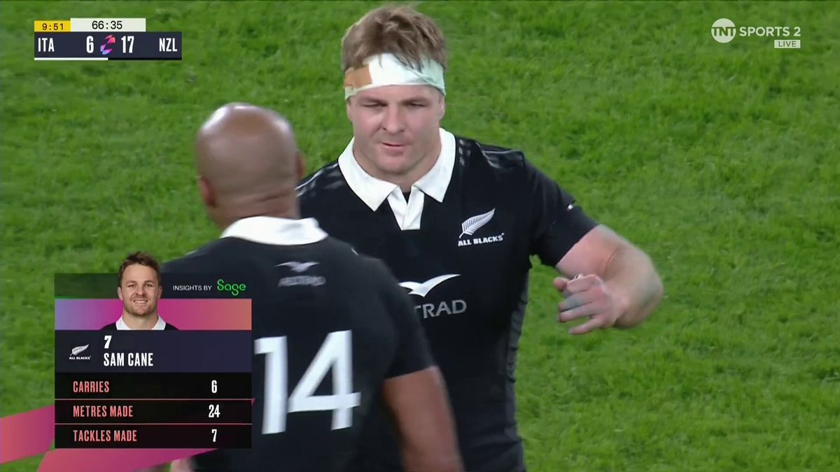 🥺 Sam Cane leaves the field in an All Blacks shirt for the final time Well played, Sam 🫡 #AutumnNationsSeries | #ITAvNZL