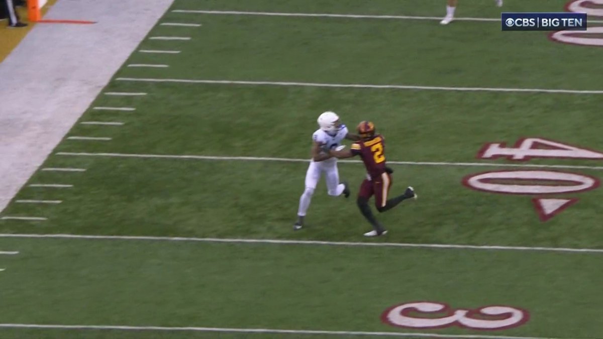 "Even if it was in play I don't think it's a good call." - Gary Danielson on the pass interference call against Minnesota