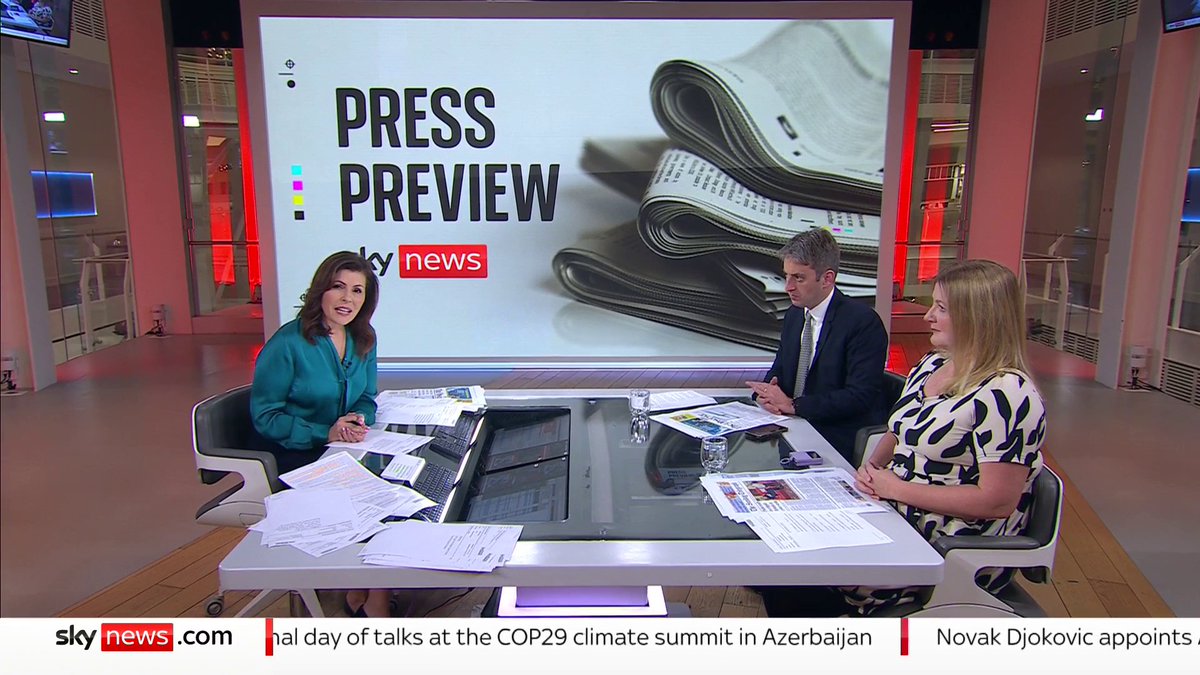 What's on Sunday's front pages? 📰 Sky's Barbara Serra takes a first look at tomorrow's top stories with Nancy Fielder and Theo Usherwood on the Press Preview from 10.30pm. #SkyPapers 👉 📺 Sky 501, Virgin 602, Freeview 233 and YouTube