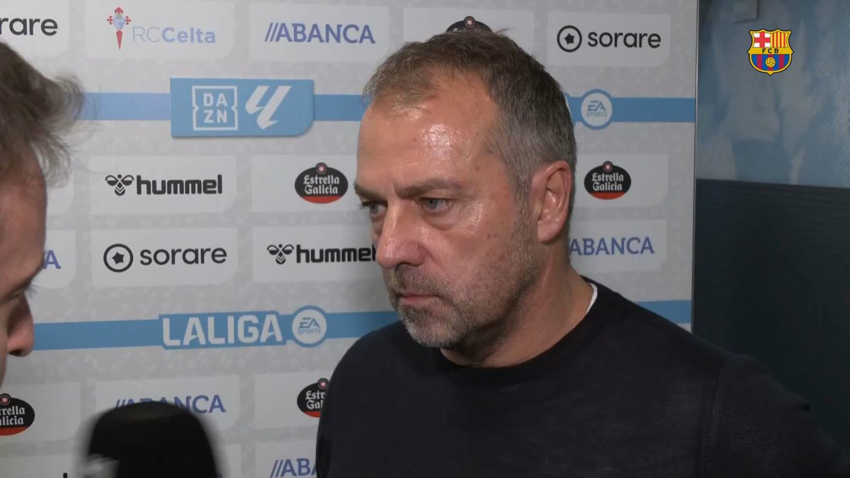🎙️ Barça manager Hansi Flick analyzes the draw at Balaídos. #CeltaBarça