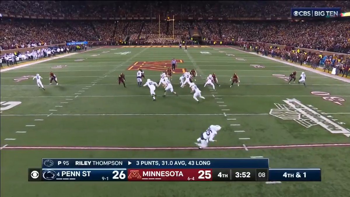 Fake punt 👀 It works, and No. 4 Penn State Football is in business. #B1GFootball on CBS 📺