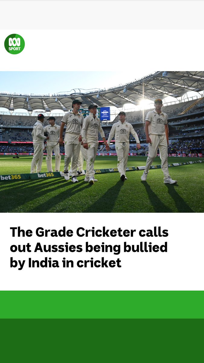 ๐ "The travelling circus has come to town and the circus has let the nation down."๐
The Grade Cricketer calls out Aussies being bullied by India at the Perth Test. ๐ฆ๐บ ๐ฎ๐ณ ๐ป๐ฑ Listen to The Grade Cricketer take over Grandstand Cricket on ABC Sport: #AUSvIND