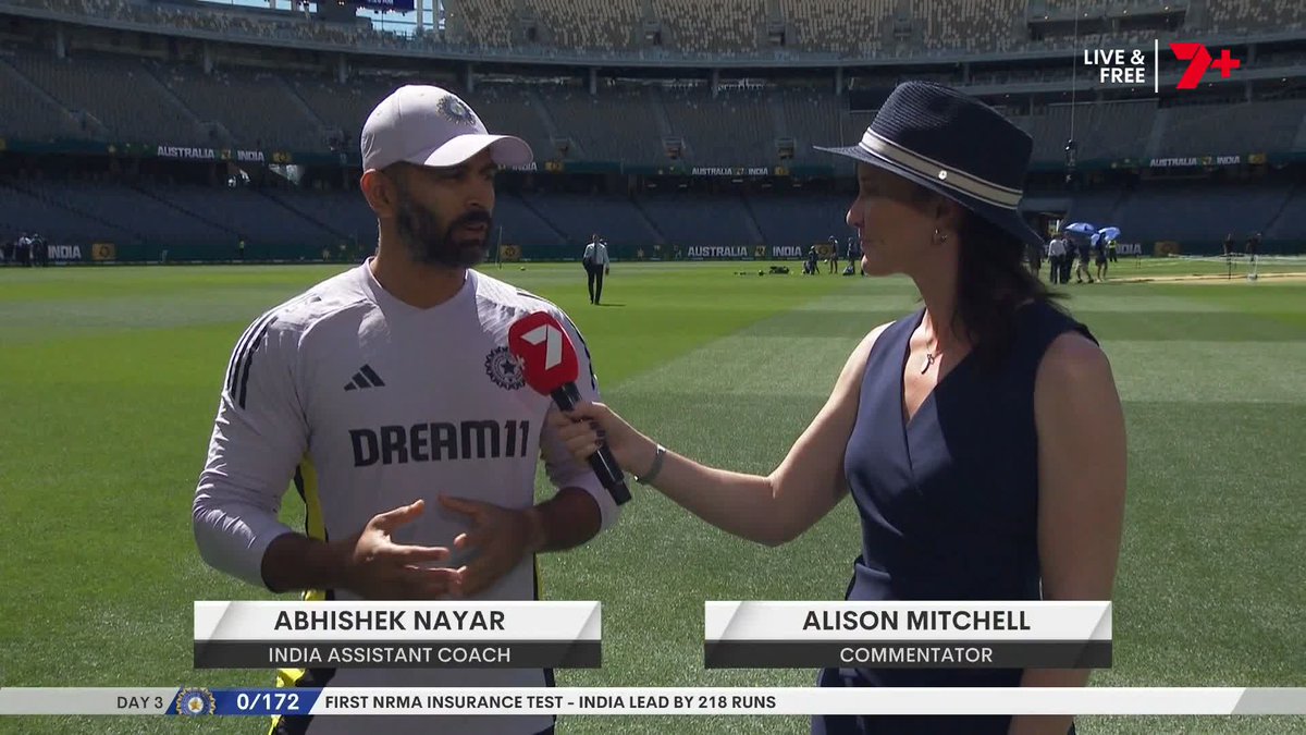 From 150 all out in the first innings, to 0/172 (and counting) in the second. Indian batting coach Abhishek Nayar talks with @alisonmitchell about what's prompted the turnaround #AUSvIND