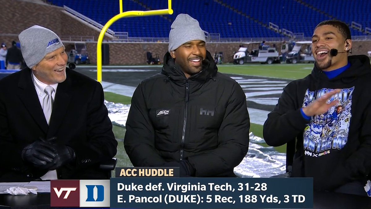 “It felt like a dream come true.” Eli Pancol: 5 Rec, 188 Yds, 3 TD and a W on Senior Night 😈 @DukeFootball