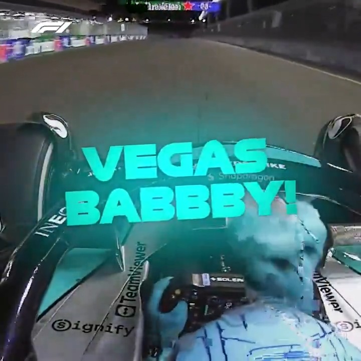 "VEGAS BABBBY!" George Russell wins the jackpot with a stellar drive 🎰 #F1 #LasVegasGP