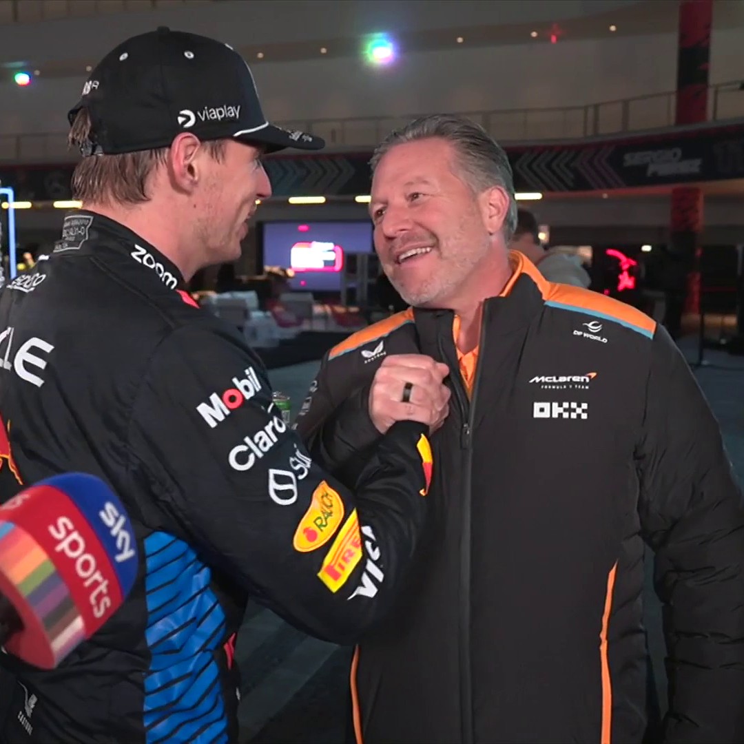 "Like you said, before I could only win it in the fastest car" 😂 "Exactly" 😅 Max Verstappen 🤝 Zak Brown
