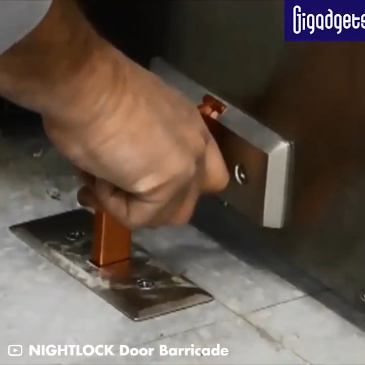 This lock can help enhance classroom safety. Nightlock Door Barricade helps prevent kick ins and home invasion. #gigadgets #safetyfirst #lock #homesecurity #schoolsafety