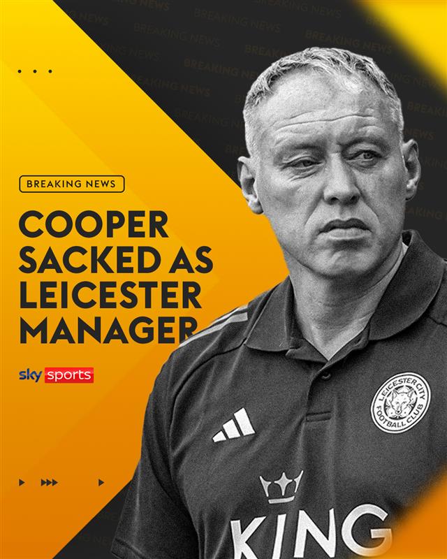 BREAKING: Leicester sack manager Steve Cooper with club two points above the relegation zone 🚨