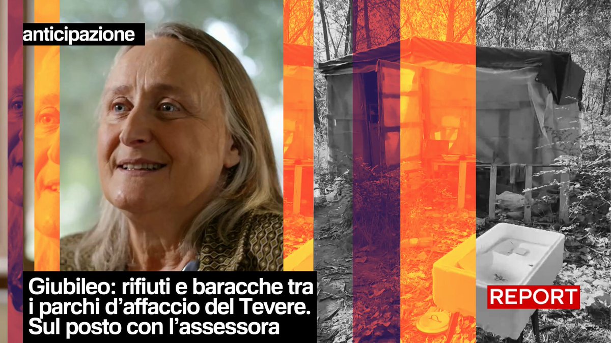 Giubileo: rifiuti e baracche tra i parchi d’affaccio del Tevere. Sul posto con l’assessora Alfonsi. Segui #Report ora in diretta su #Rai3👇