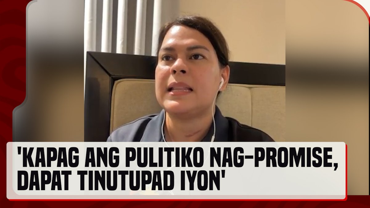 Nanawagan si Vice President Sara Duterte sa publiko na hilihingin sa gobyerno na ibigay ang serbisyo na karapat-dapat para sa mga Pilipino, kabilang na ang ipinangako ng ng mga pulitiko noong eleksyon. #News5