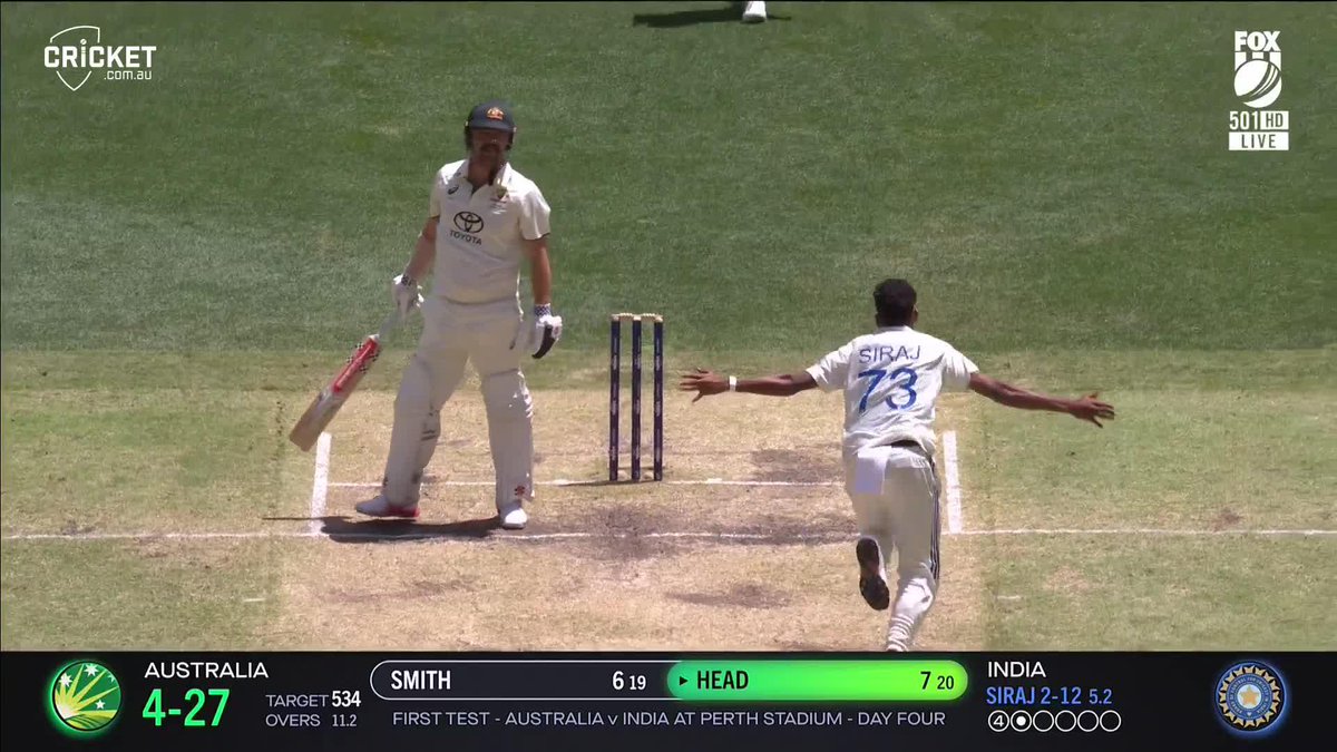 DSP Siraj with celebrappeal, but umpires say not out. 😂