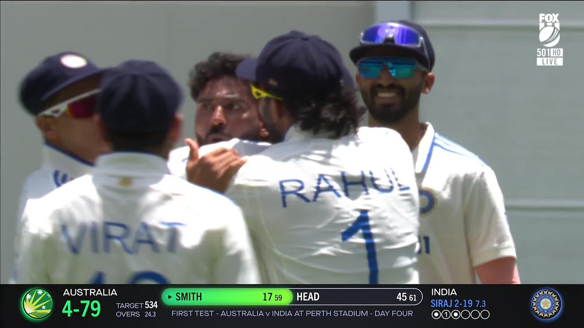 Smith is out for 17 and India edges closer to a win๐ฎ ๐บ Watch #AUSvIND on Ch. 501 or stream via Kayo ๐ BLOG ๐ฒ MATCH CENTRE