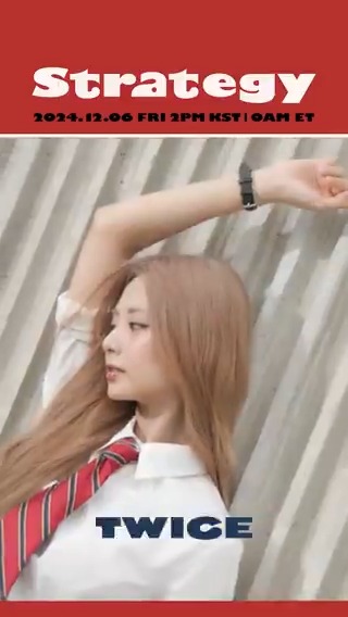 TWICE 14TH MINI ALBUM "STRATEGY" STRATEGY Concept Video 1❤️🍃 #TZUYU [STRATEGY] Pre-Save / Pre-Order ➮ Release on 2024.12.06 FRI 2PM KST/0AM ET #TWICE #트와이스 #STRATEGY #쯔위
