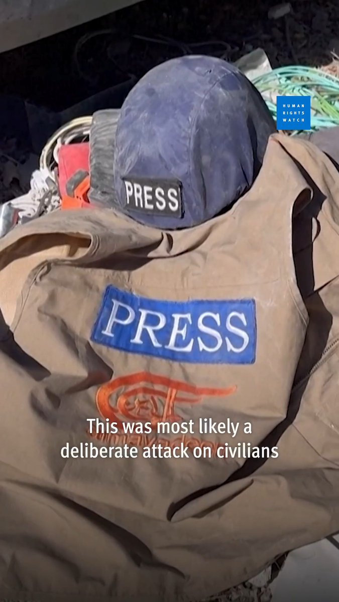 An Israeli strike in Lebanon on Oct. 25 that killed 3 journalists and injured 4 others was most likely a deliberate attack on civilians and an apparent war crime. Israeli forces carried out the attack using a bomb fitted with a US-produced guidance kit: