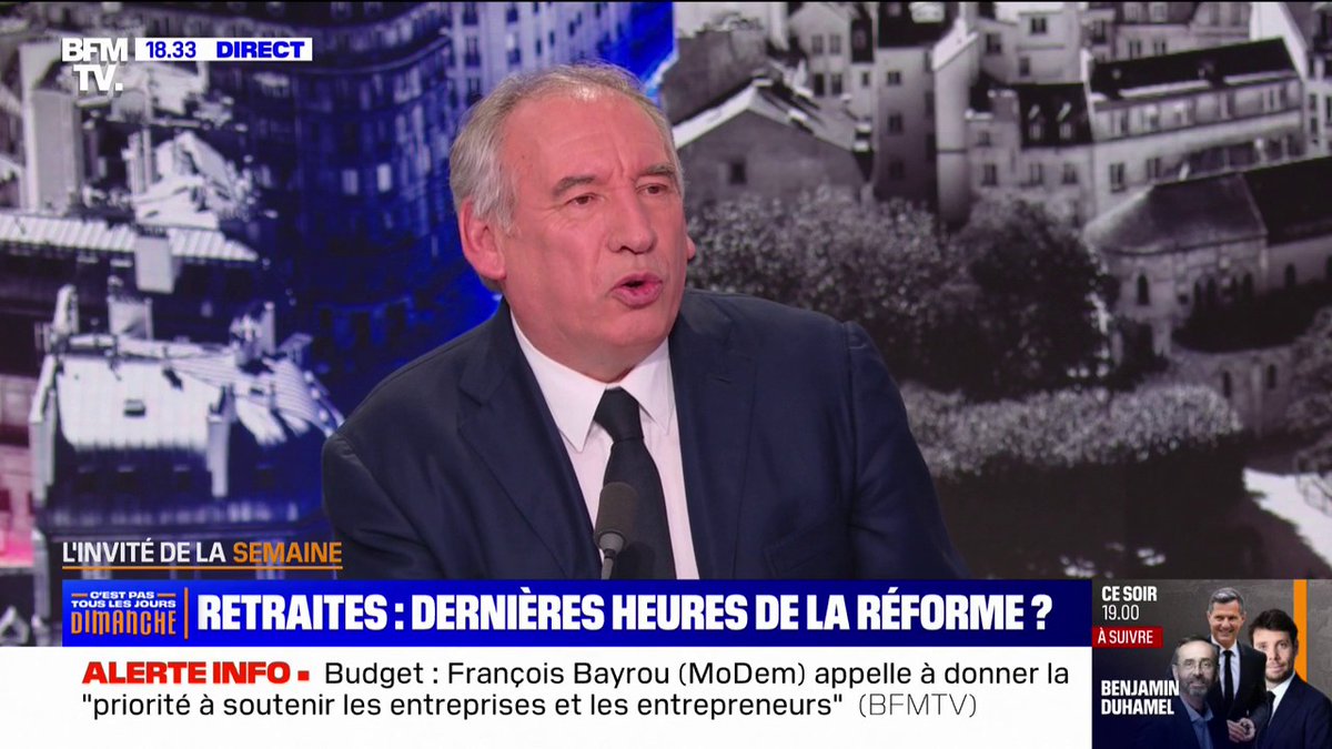 Bayrou dit que lui et sa bande de pillards macronistes vont faire de l’obstruction pour empêcher les députés de voter l’abrogation de la réforme des retraites, conformément à la volonté de l’immense majorité des Français Voilà à qui on a affaire…