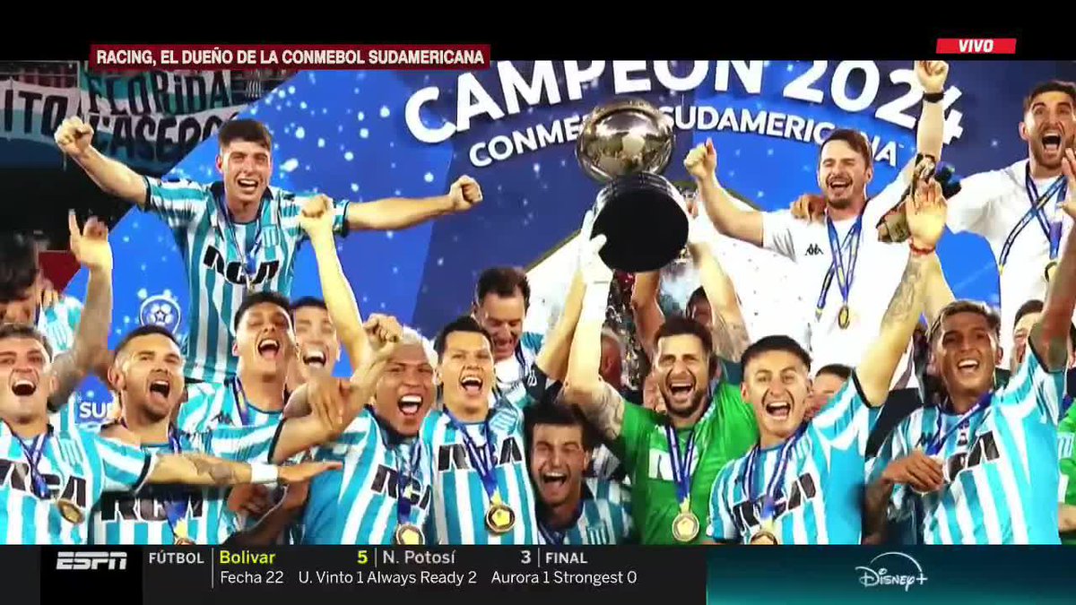 Para que todos los hinchas de la Academia revivan, disfruten y se emocionen... ¡LA PELÍCULA DE RACING CAMPEÓN DE LA #SUDAMERICANA! 📺 #DisneyPlus