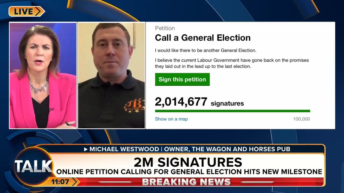 Michael Westwood, creator of a viral online petition calling for another general election, says it shows Brits don't think "Keir Starmer is performing in his role". "I just wanted to give people a voice... Starmer is stubborn and won't give the people an election!" Julia Hartley-Brewer