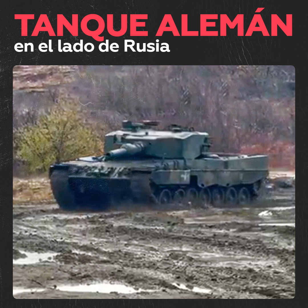 🪖 Las tropas rusas empiezan a utilizar un tanque alemán Leopard 2A4 capturado.