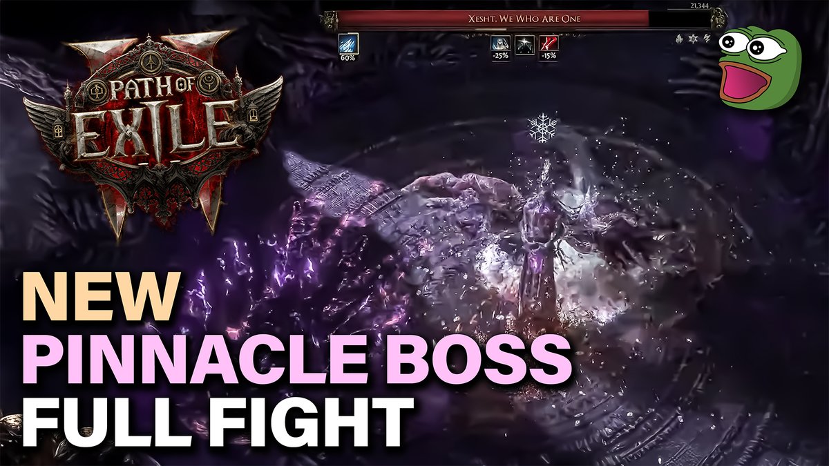 Here is a FULL Pinnacle Boss Fight in #PathofExile2 - the ENDGAME IS JUST NUTS! There will be MULTIPLE of these crazy fights & this seems to be just the "lowest" difficulty 🤩 How long you think it will take you to beat this Boss? 🤔