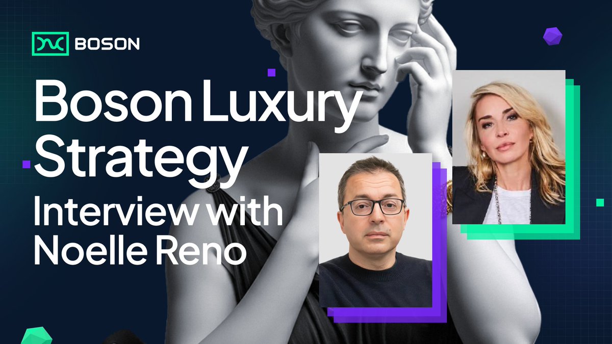 🎙️ Tune into a discussion with Justin Banon - @BosonProtocol, founder of Boson Protocol, and Boson Luxury Strategic Advisor Noelle Reno as they cover the market developments that are going to drive #Web3 adoption by #luxury brands in 2025, as well as insights on how to successfully stay on top of new customer demands by embracing agility when meeting emerging technology trends. 👇