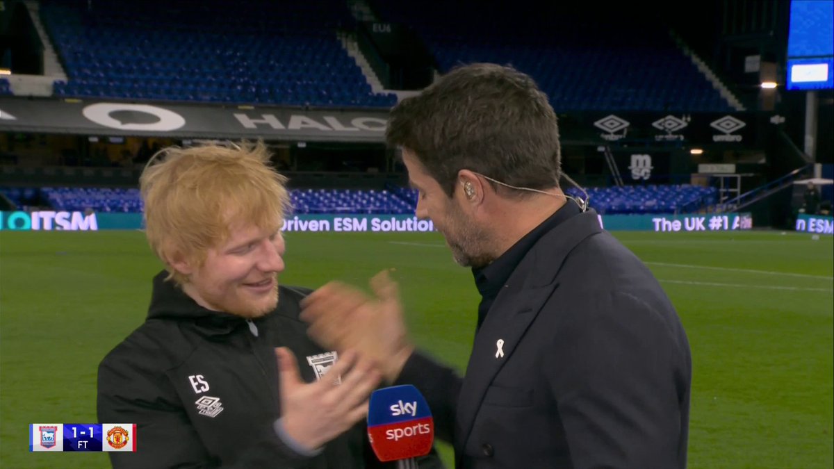 Ed Sheeran has apologised to Ruben Amorim after interrupting the Manchester United head coach's post-match interview yesterday 🔴