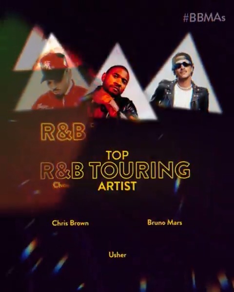 #BBMAs Top R&amp;B Touring Artist Finalists: 🎙️ Chris Brown 🎙️ Bruno Mars 🎙️ Usher Raymond IV Watch the #BBMAs → Thursday, Dec. 12 at 8pm ET on FOX, Fire TV 📺 and stream after on Paramount+!