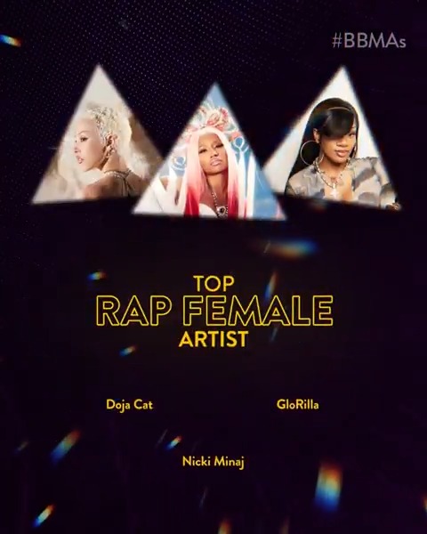 #BBMAs Top Rap Female Artist Finalists: 🎙️ DOJA CAT 🎙️ GloRilla 🦍 🎙️ Nicki Minaj Watch the #BBMAs → Thursday, Dec. 12 at 8pm ET on FOX, Fire TV 📺 and stream after on Paramount+!