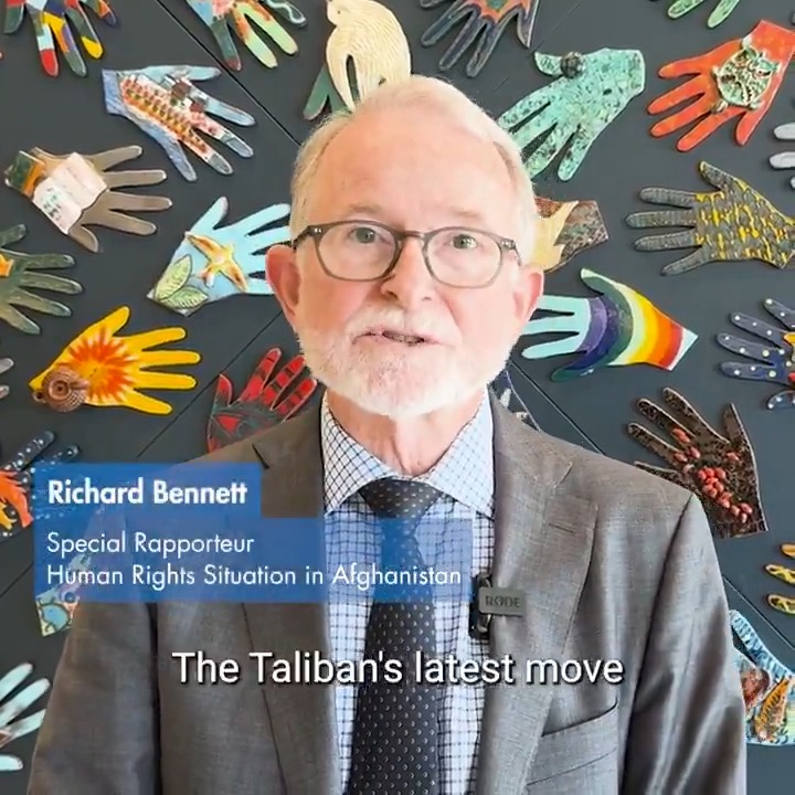 UN expert UN Special Rapporteur Richard Bennett calls out Taliban's devastating regression in #Afghanistan's human rights, targeting women, girls, LGBTQ+, & minorities and institutionalizing a system of discrimination & oppression amounting to crimes against humanity, incl gender persecution. #16days