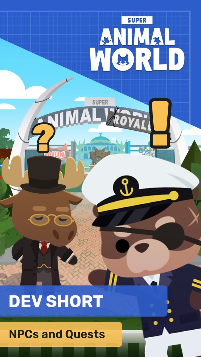 Let’s talk NPCs &amp; Quests for the upcoming Super Animal World expansion with Ruben! We’re considering doing more behind-the-scenes videos in the future; let us know what you think :)