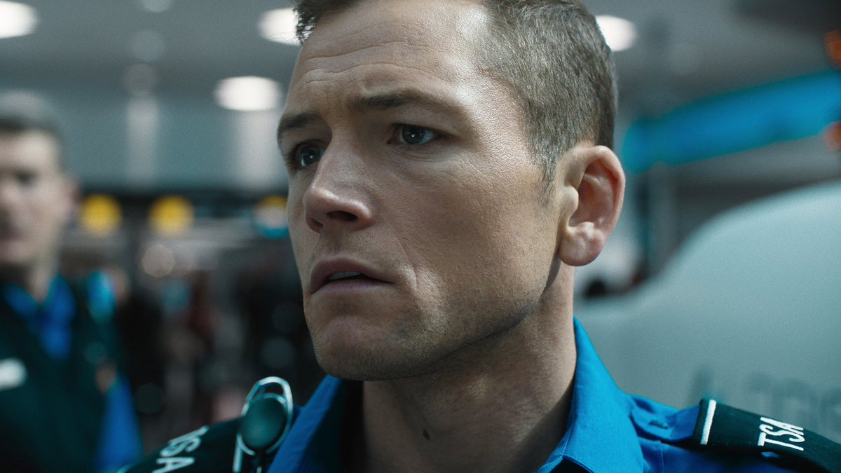 Taron Egerton vs Jason Bateman in the ultimate face off...we're sweating already. Carry-On arrives December 13.