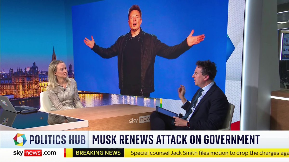 On Elon Musk’s comments on the Labour Gvt being a tyrannical police state: Sam Coates Sky “If we were talking about a figure close to the Kremlin we would be asking the question whether this was foreign interference “