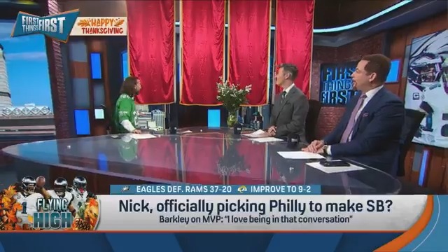 .nick wright has an announcement to make: "I'm officially the First Things First Eagles guy."