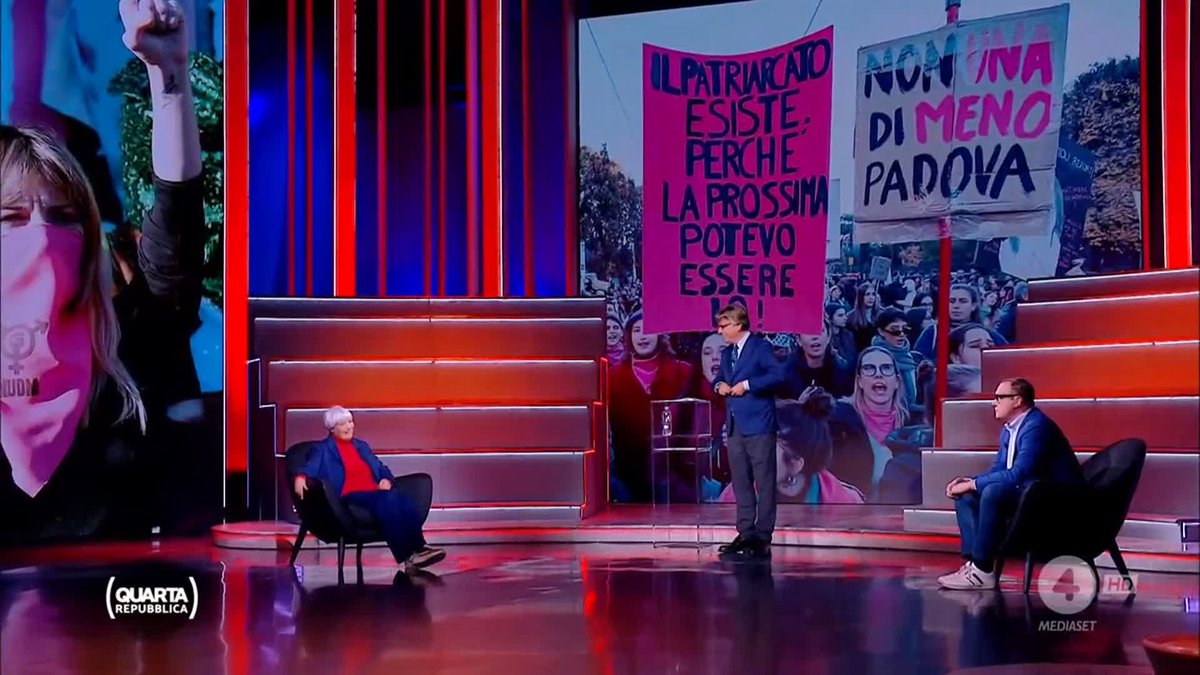 "Diciamo che la destra è patriarcale e la Meloni è uno dei rappresentanti della destra più chiari." #Bompiani #patriarcato #quartarepubblica
