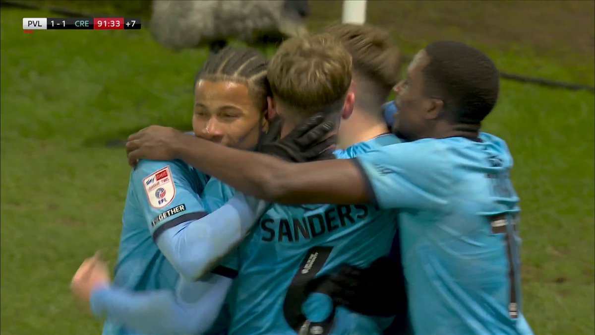 Persistence pays off for Crewe Alexandra! ✨ Jack Lankester equalises for the visitors in added time ⚽