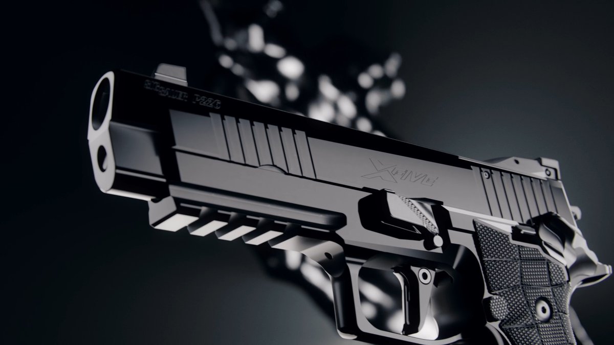 The P226-XFIVE Reserve: precision meets luxury with high-polish DLC, GridLOK grips, and a 3-way adjustable trigger. All style, all performance, and very limited.