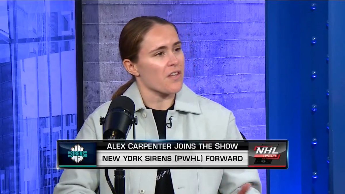 "[Last year] it was hard to have an identity, so this year...to have that name and have the fans surround it is really special." Alex Carpenter (Alex Carpenter) talks to E.J. Hradek about New York Sirens's new identity and the team's outlook this season. 🎧: