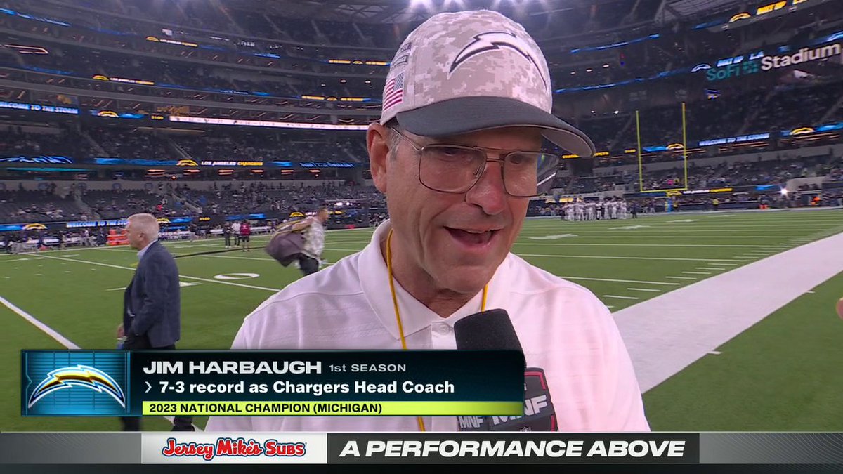 "I'd lay down my life for my brother, but I would not let him win a football game." —Jim Harbaugh in true sibling fashion 😂