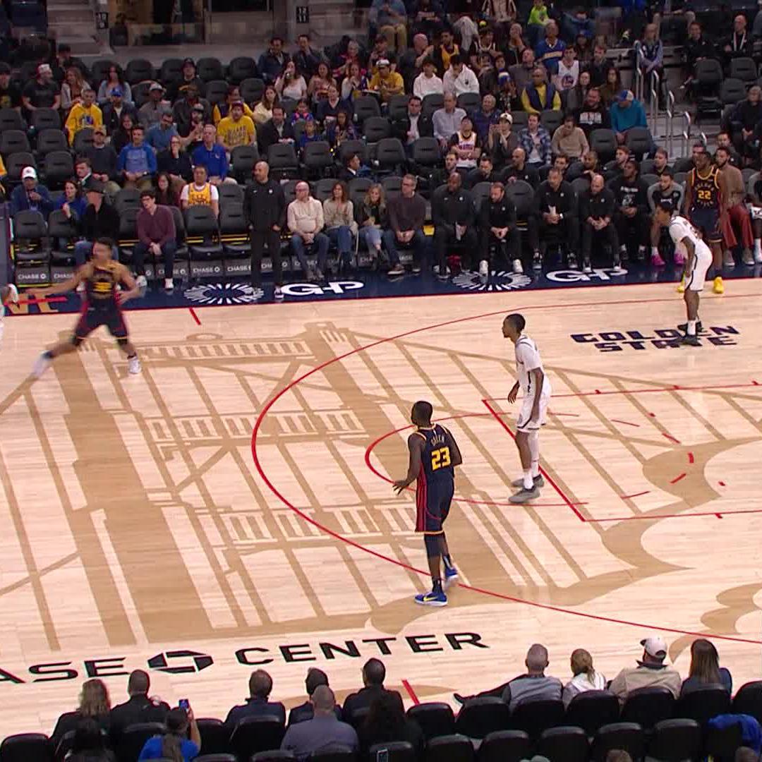 Behind the back assist. Three pointer. Oh my. 📺 NBC Sports Bay Area & CA