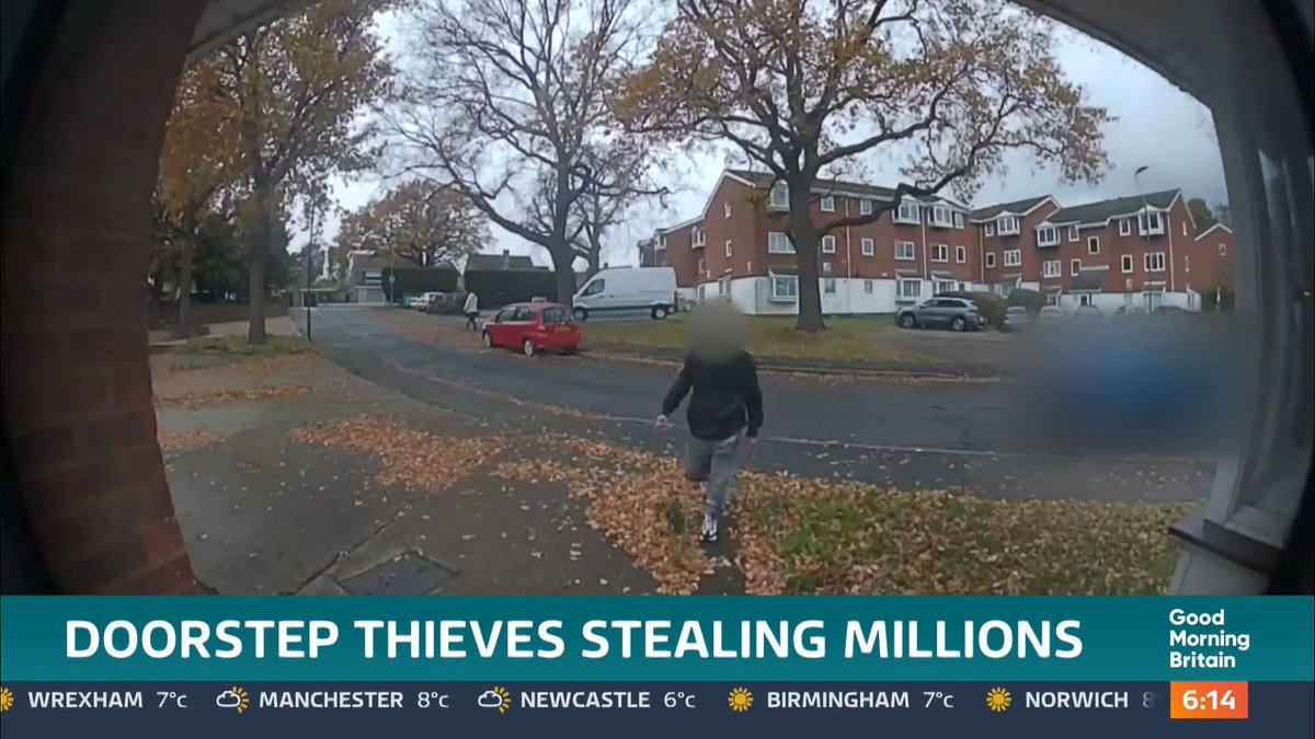 'Doorstep thieves' stole parcels worth more than £370 million in the last year according to new figures. UK police forces say people in flats are 24 per cent more likely to be targeted than those in houses. michelle morrison reports.