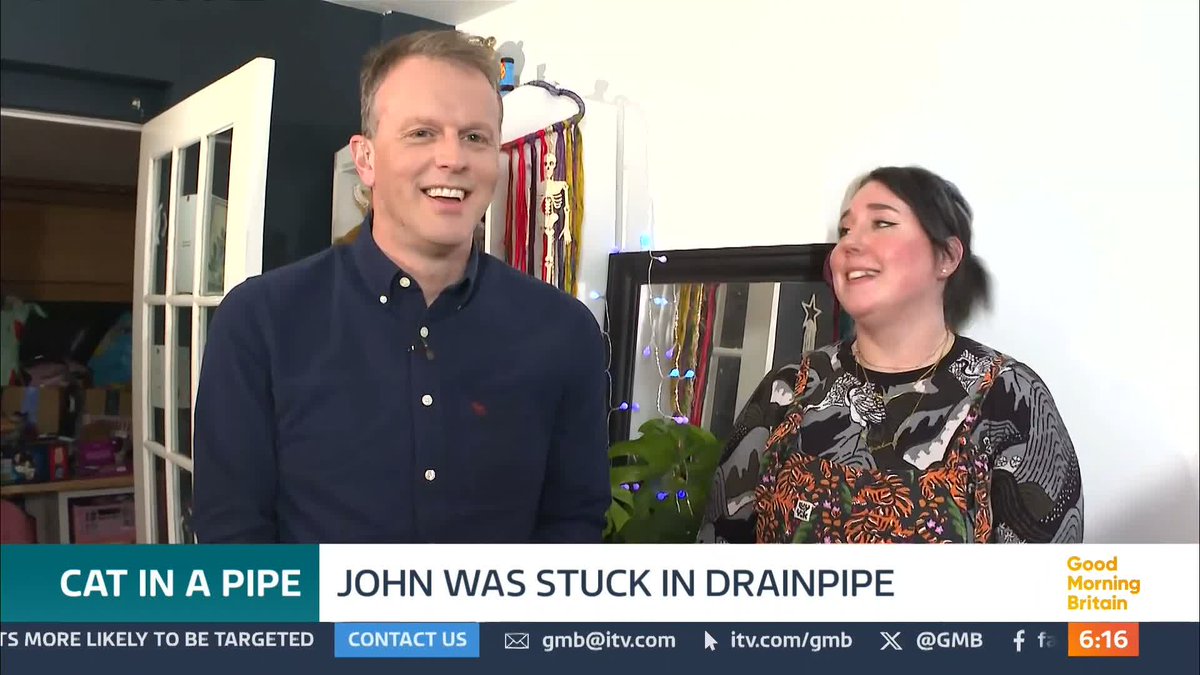 A family in Somerset is celebrating the rescue of their cat John who found herself in a bit of a predicament after her curiosity got the better of her when she went to check out a drainpipe. Nick Dixon reports.