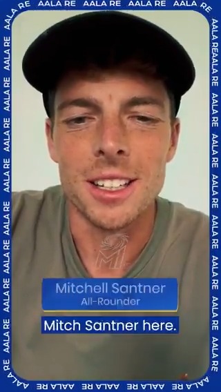 Welcome to the FA𝐌𝐈LY, Mitchell Santner 💙 #MumbaiMeriJaan #MumbaiIndians #TATAIPLAuction