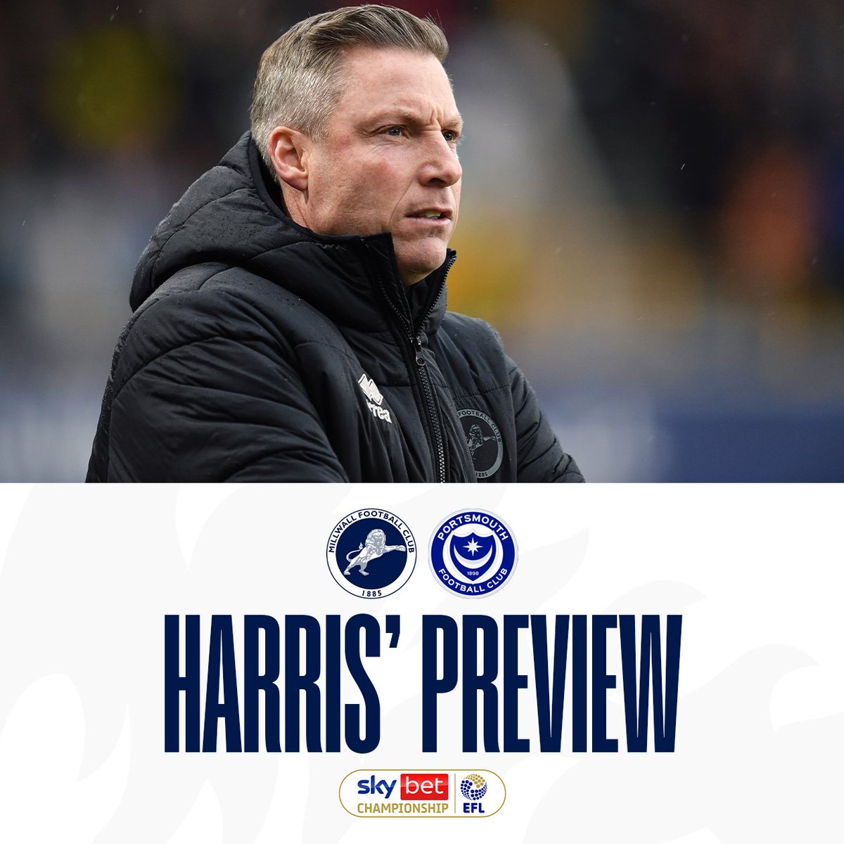 🛣 On the road. 🗣 The Head Coach looks ahead to Wednesday and Saturday! #Millwall