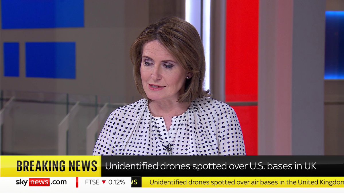 BREAKING: A number of unidentified drones have again been spotted over three air bases in Britain that are used by the United States Air Force 📺 Sky 501, Virgin 602, Freeview 233 and YouTube